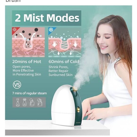 nano zone ionic facial steamer /humidifier towel warmer nib - Picture 2 of 10